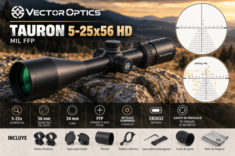 Vector Optics Tauron 5-25x56 HD MIL FFP